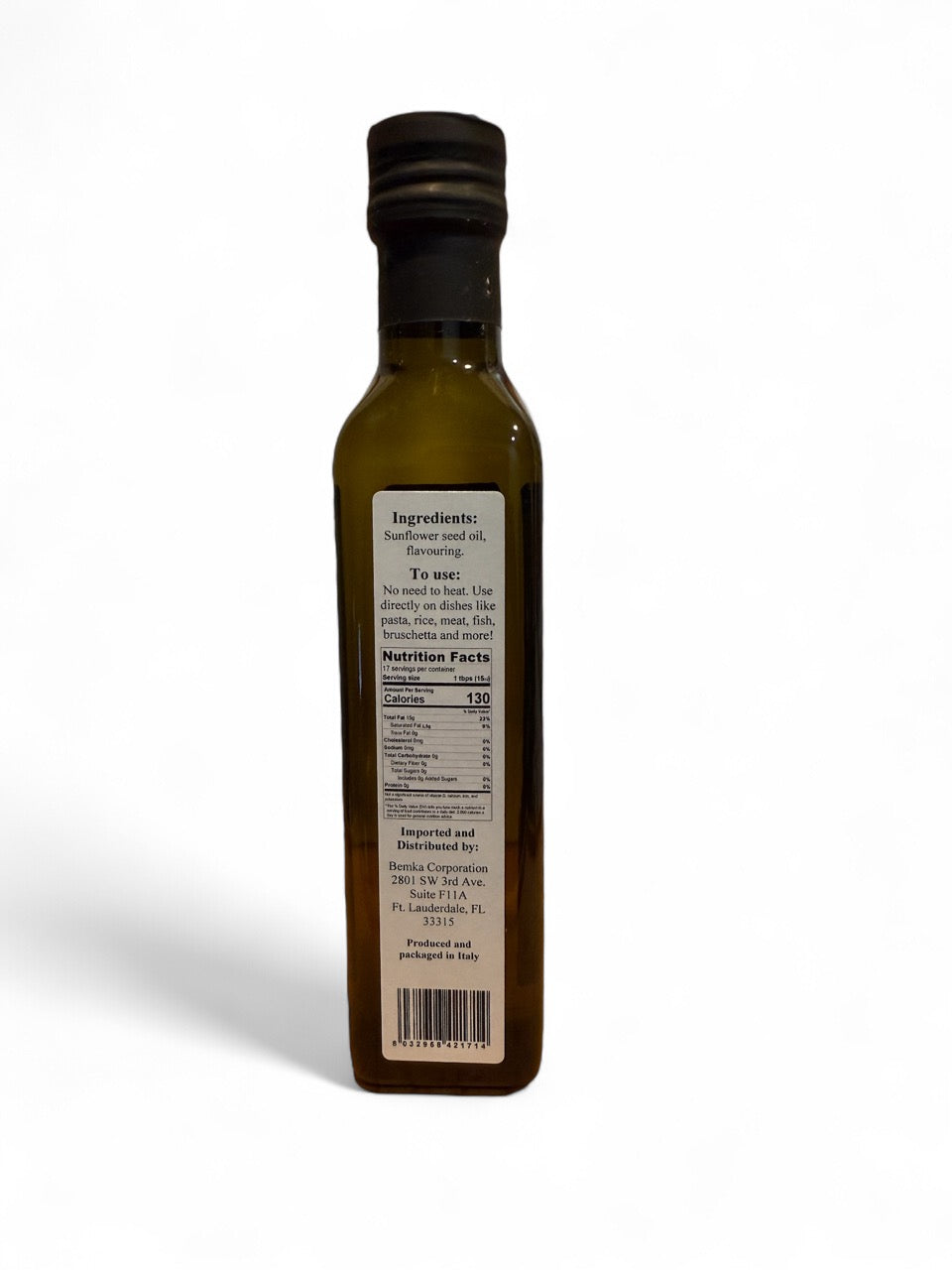 Black Truffle Flavored Sunflower Oil